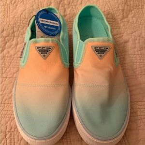 Columbia PPG Gradient Slip-On Sneakers - Mint and Peach
